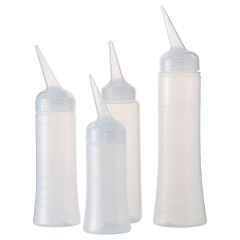 stock 150ml, 200ml, 300ml squeeze bottle nozzle dispenser LDPE soft hair care packaging bottles manufacturer wholesale factory supplier