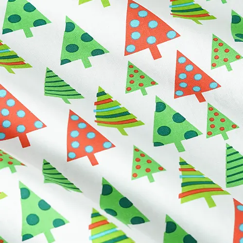 Christmas tree print fabrics
