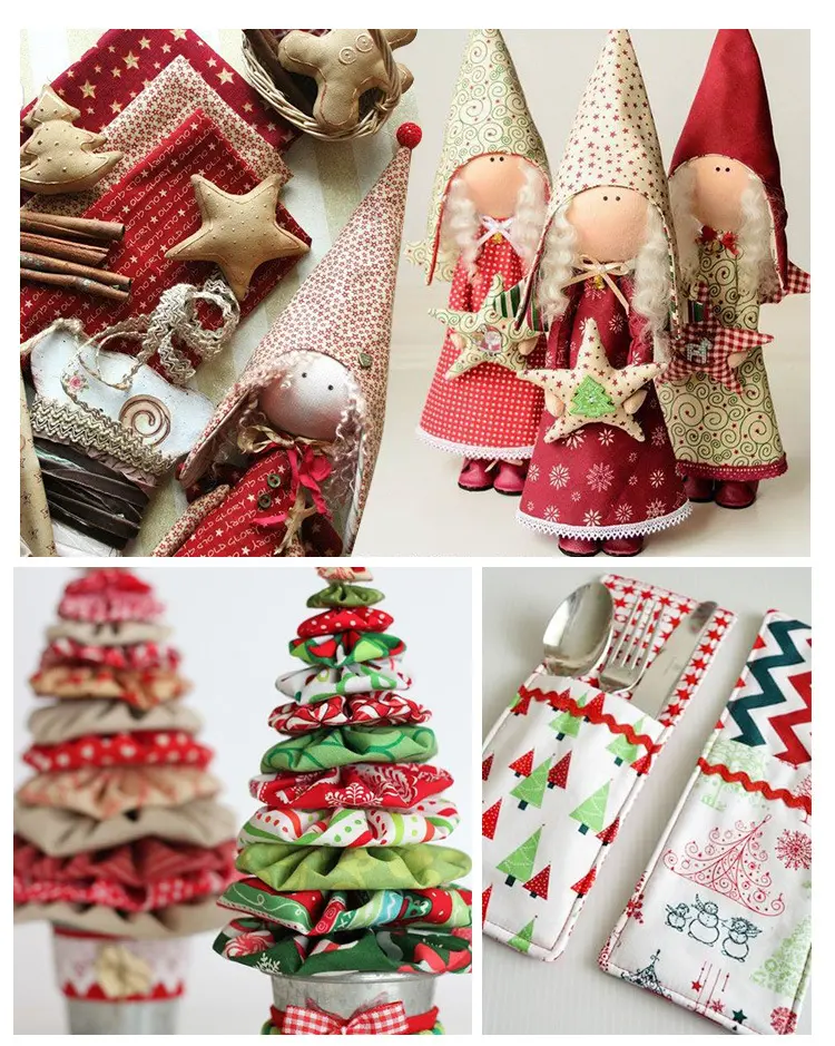 applications of Christmas print fabric