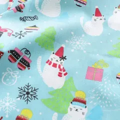 christmas print cotton fabric