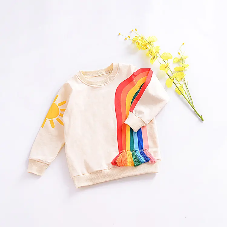 soft rainbow striped shirt long sleeve