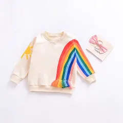 rainbow striped long sleeve shirt
