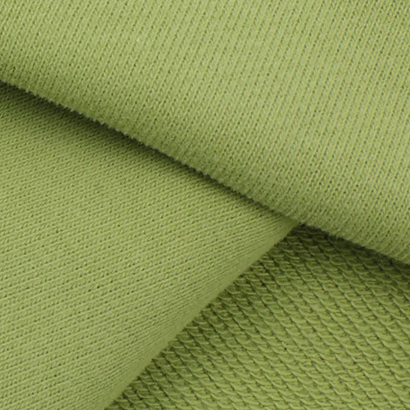 320gsm polyester cotton brushed french terry fabric for sweatshirt fleech  hoodie fabric