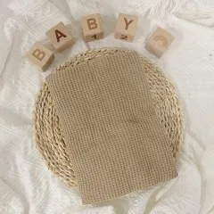 100 couvertures de bébé en tricot cellulaire pour tout-petits au crochet en coton en gros