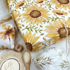 Draps ajustés modernes pour lit de bébé en mousseline de coton à impression numérique