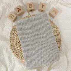 100 couvertures de bébé en tricot cellulaire pour tout-petits au crochet en coton en gros