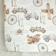 custom muslin cotton digital print modern baby fitted crib sheets