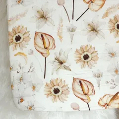 Draps ajustés modernes pour lit de bébé en mousseline de coton à impression numérique