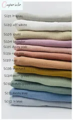 100 draps de berceau en mousseline de coton pour bébé en stock en gros