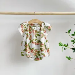 Draps ajustés modernes pour lit de bébé en mousseline de coton à impression numérique