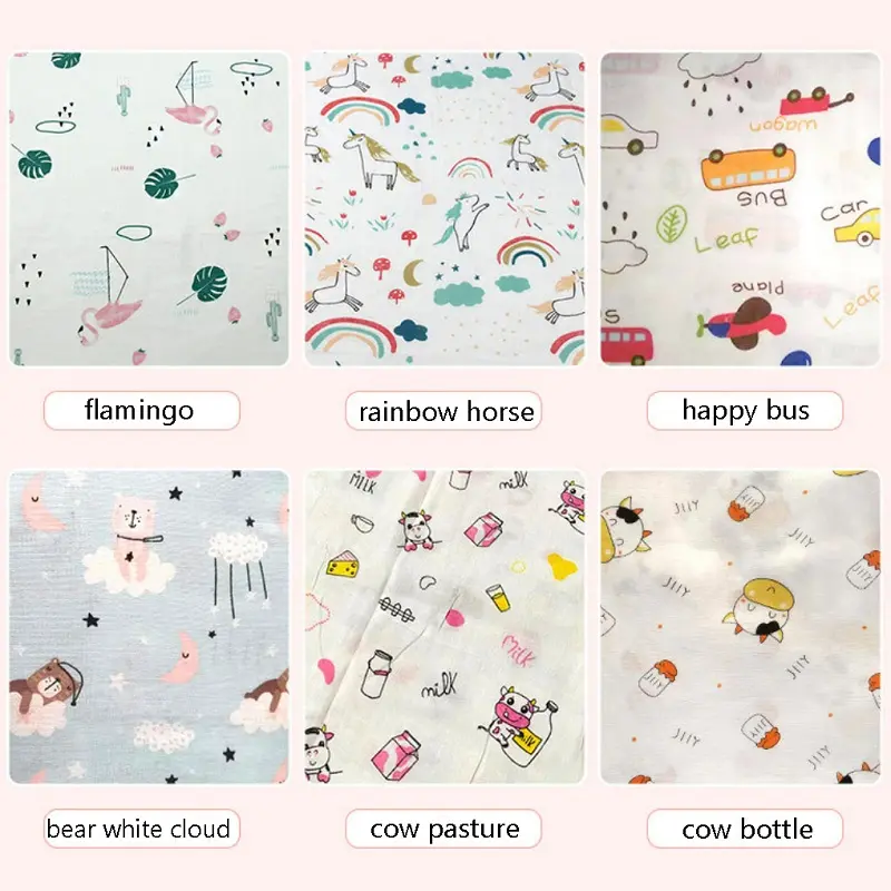 soft cotton muslin printed fabric