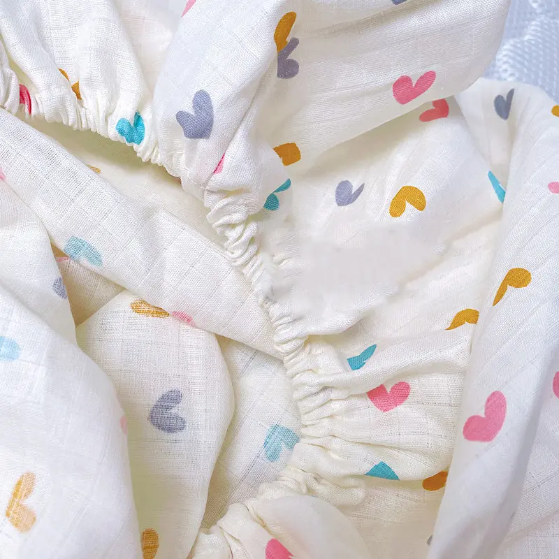 muslin fitted mini crib sheet