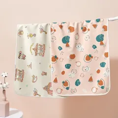 Draps ajustés modernes pour lit de bébé en mousseline de coton à impression numérique