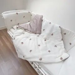 Draps ajustés modernes pour lit de bébé en mousseline de coton à impression numérique