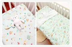 breathable extra soft muslin crib fitted sheet sale from quilt sewing factory