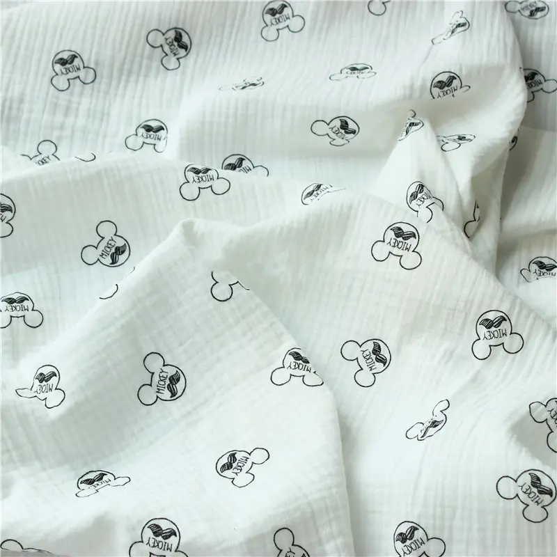 custom print your own muslin fabric by the yard from digital printed  factory for small batch