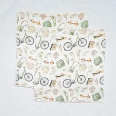 Draps ajustés modernes pour lit de bébé en mousseline de coton à impression numérique