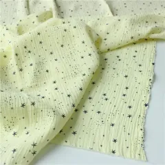 100% natural cotton double layer muslin starfish print fabric
