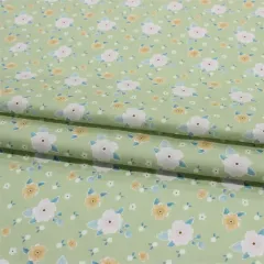 pure cotton digital flower print fabric sale from sewing plant