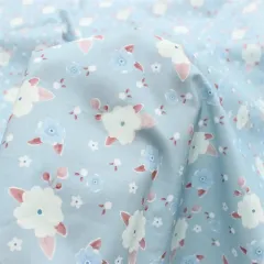 pure cotton digital flower print fabric sale from sewing plant