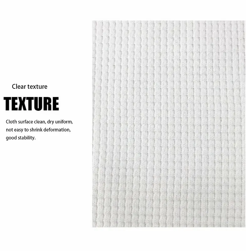 Heavy weight 100% cotton waffle weave knit rib fabric by the yard