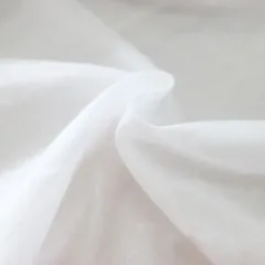 Wholesale 100% cotton thin see through white fabric for fashion clothing