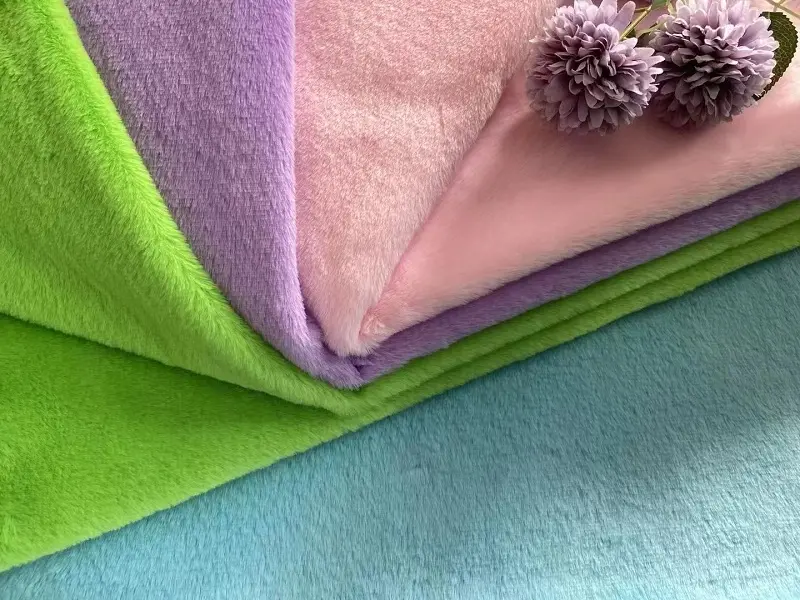polyester plush rabbit snuggle minky fabric
