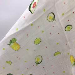 Custom Bamboo Cotton Muslin Gauze Fabric Wholesale | Large Square Grid