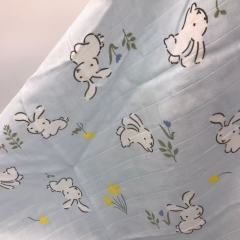 Custom Bamboo Cotton Muslin Gauze Fabric Wholesale | Large Square Grid