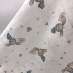 Custom Bamboo Cotton Muslin Gauze Fabric Wholesale | Large Square Grid