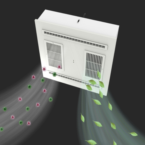 Stérilisateur à air UV - C de qualité industrielle, débit d'air à trois étages, débit d'air réglable, adapté à l'entrepôt et à l'usine.