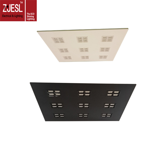 Apto para uso comercial, ugr<13, eficiencia lumínica hasta 120lm/w, dimming Dali, módulo extraíble, sencillo panel de luz verde para instalación.