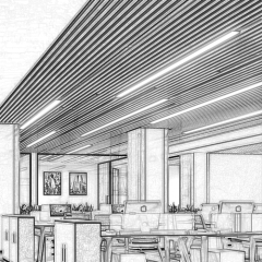 UGR<19，1200mm Recessed line lamp，40W,opening size 75mm，white/black ,linkable design light