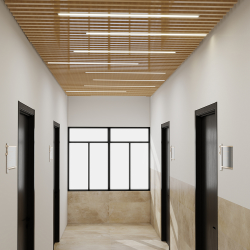 Delphi リニアライト - リンク可能、DALI2.0、130lm/w、複数の拡散オプション、オフィス/学校など向け。