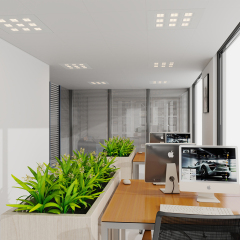 Daphne モジュラーパネルライト - UGR<11、180lm/w、オフィス/学校/工場などに最適。