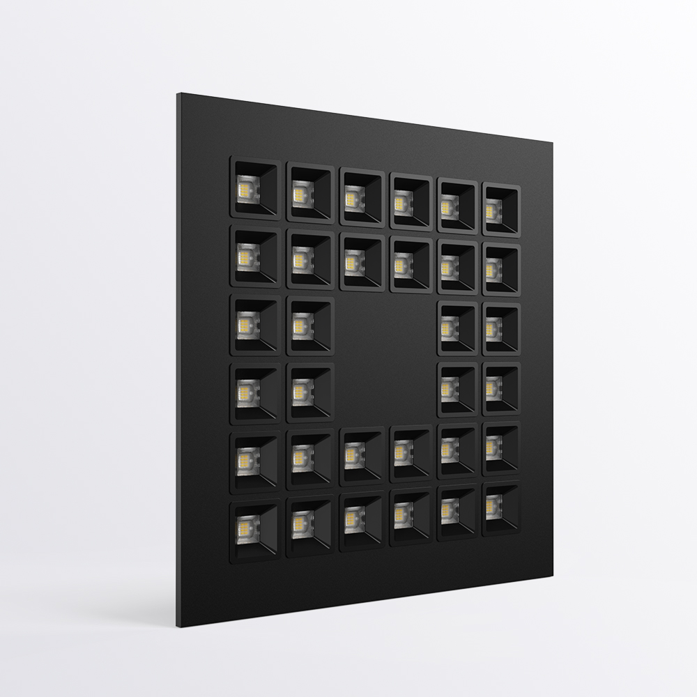 Rhea 32 モジュラーパネルライト 高効率 LED パネルライト 160 lm/W | UGR<16 オフィス照明 | 工具不要で交換可能なモジュール | スマートな調光コントロール