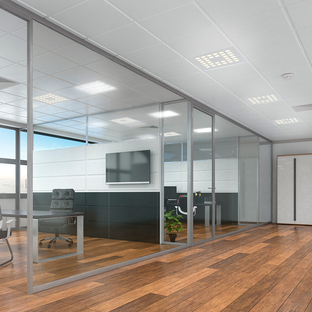 Rhea 32 モジュラーパネルライト 高効率 LED パネルライト 160 lm/W | UGR<16 オフィス照明 | 工具不要で交換可能なモジュール | スマートな調光コントロール