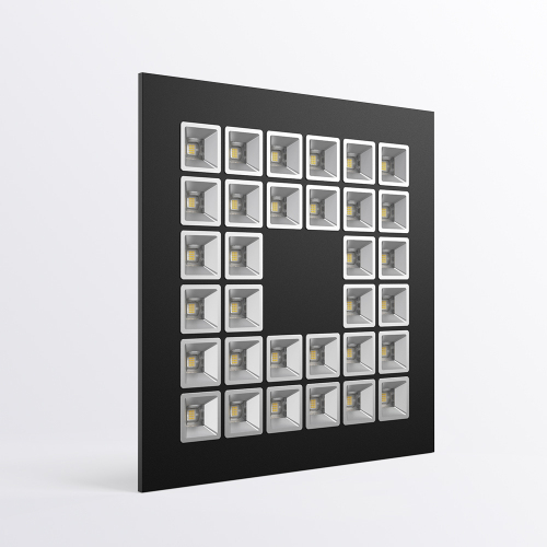 Rhea 32 モジュラーパネルライト 高効率 LED パネルライト 160 lm/W | UGR<16 オフィス照明 | 工具不要で交換可能なモジュール | スマートな調光コントロール