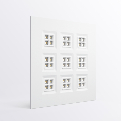 Daphne モジュラーパネルライト - UGR<11、180lm/w、オフィス/学校/工場などに最適。