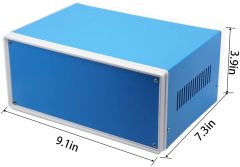 Electronic Enclosures Blue Metal Enclosure Project Case DIY Box Junction boxes (9.1