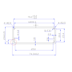 74*29*100mm Wall Mounting Extruded Aluminum enclosure case box Electronic Enclosures PCB enclosure