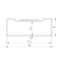 120*46mm-L custom extrusion aluminum enclosure cases electronic enclosure box cases for pcb