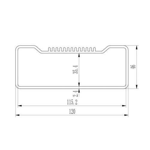 120*46mm-L custom handheld extrusion aluminum elctronic enclosure for pcb