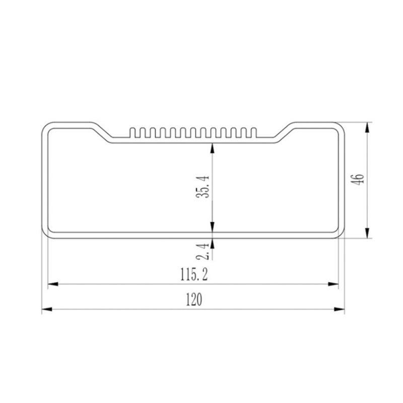 120*46mm-L custom extrusion aluminum enclosure cases electronic enclosure box cases for pcb