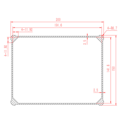 200*150mm-L Wall Powder Coating Aluminum Enclosure