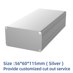 56*60mm custom aluminum extrusion enclosure box electronics enclosure cases box for pcb