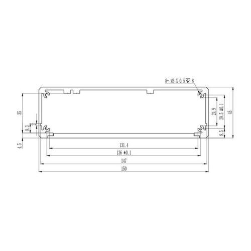 150*45mm Custom Instrument Aluminum Electronics Project Box