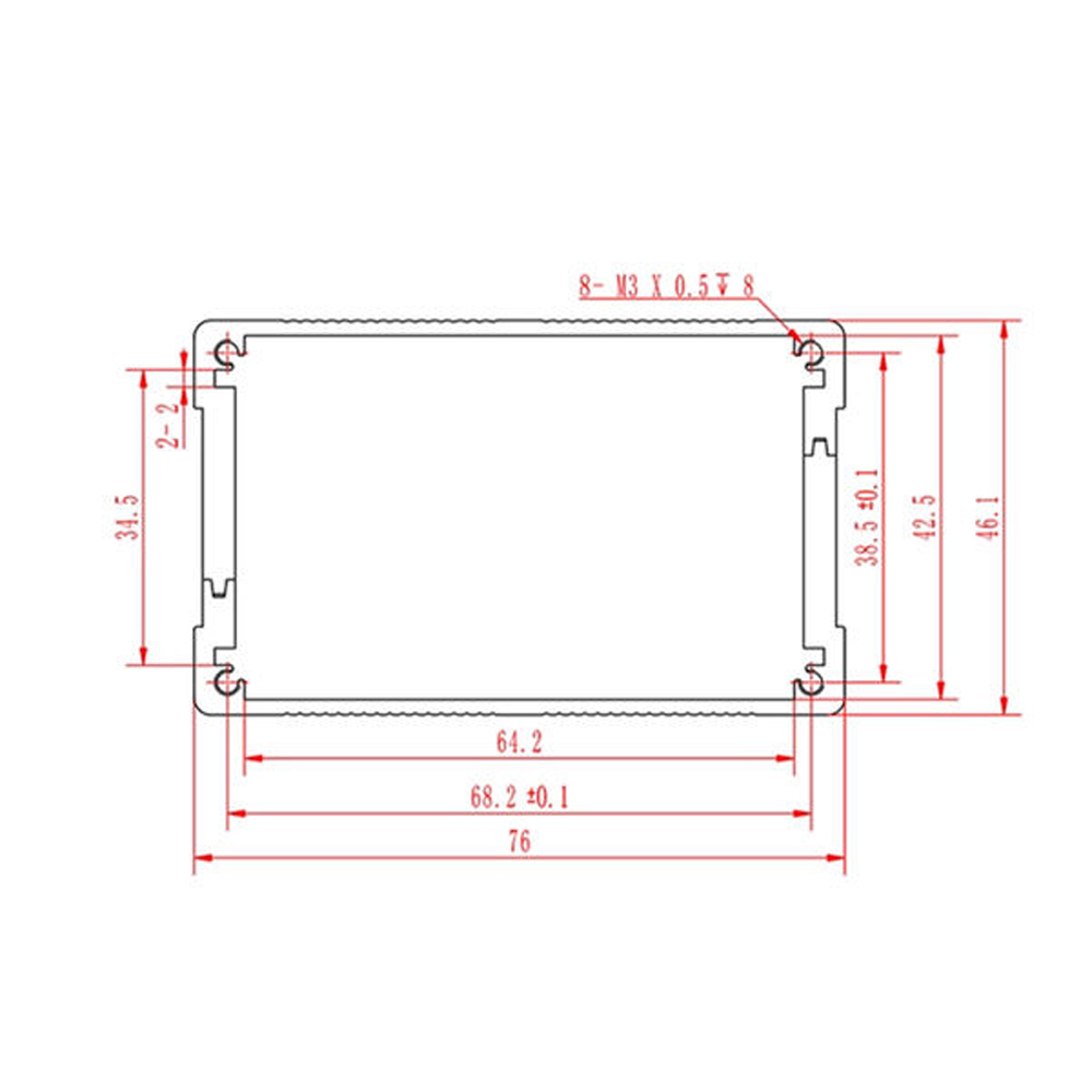 76*46mm Aluminum Circuit Board Box Pcb Aluminum Enclosure