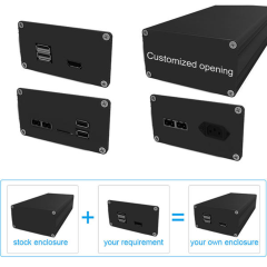 56*60mm custom aluminum extrusion enclosure box electronics enclosure cases box for pcb