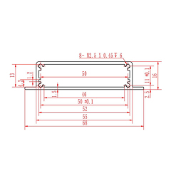 68*16mm aluminum profile extrusion electronics cases electrical box manufacturer